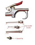 5 Pc Blow Gun Air Tool Kit Inflation Needle Nozzle Gun Kit Blower
