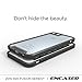 iPhone 6 6S Clear Back Case [Scratch-Proof Finish](Encased® Lifetime Warranty) **New 2016 Release** (Jet Black)