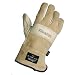 Decade 49502 Leather Anti-Vibration Full-Finger Right Hand Premium Glove with Safety Cuff and Gfom, Buff, Medium