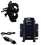 Samsung Helio Fin Auto Vent Holder with Car Charger - Uses Gomadic TipExchange