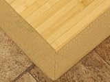 Buckingham Bamboo Rug 5x8, Non-Slip Dotted Felt Backing - 3 Sizes Available