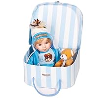 ETHAN 8 Porcelain Toddler w/Box and Bear Doll By Golden Keepsakes