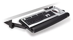 3M Adjustable Under-Desk Keyboard Drawer,  Gel Wrist Rest with Antimicrobial Product Protection (KD90)