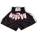 Thai boxing shorts muay thai kick boxing Short kickboxing Martial Arts Contact Satin Black Medium
