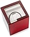 Diplomat Single Cherry Wood Watch Winder with White Leatherette Interior