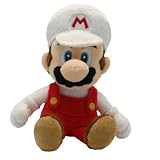 BG Games Mario Bros Plush - Fire Mario, 200 mm, Plush, Rojo, Color blanco