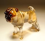 Blown Glass Art Animal Figurine Dog PUG