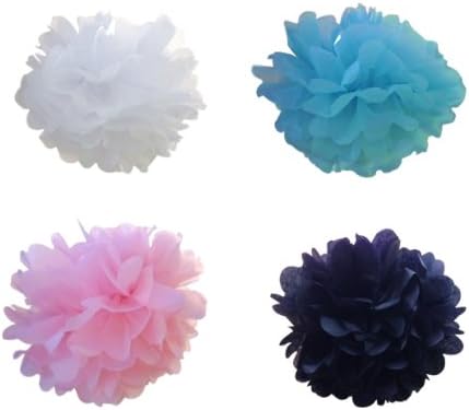 Pom Poms 6 Pack 12" WHITE Tissue Paper Pom Poms - Pom Poms Decorations - Tissue Paper Pom Pom 6 Per Pack - Pom Poms Decorations - Tissue Paper Pom Poms