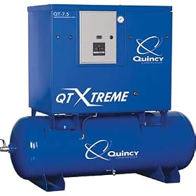 - Quincy QT XTREME Reciprocating Air Compressor - 7.5 HP, 230 Volt 3 Phase, 22.6 CFM @ 175 PSI, Model# 273C80HCB23X