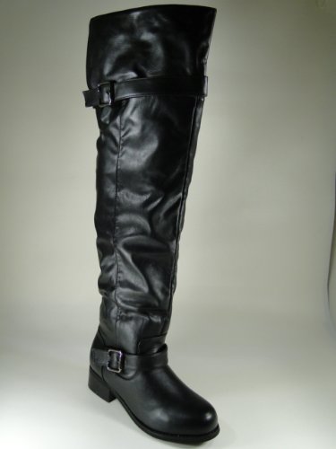 New Womens Black 2 Boots #L36