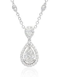 Diamond 18k White Gold Pendant Necklace