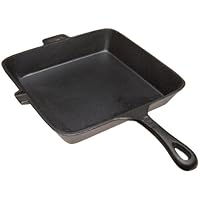 Old Mountain Pre Seasoned 10107 10 1/2 Inch x 1 3/4 Inch Square Skillet with Assist Handle