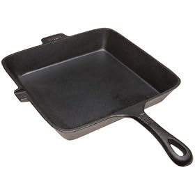 Old Mountain Pre Seasoned 10107 10 1/2 Inch x 1 3/4 Inch Square Skillet with Assist Handle