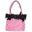 Large Bow Bucket Purse - Black/HotPink