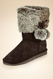 Faux Fur Pom Pom Boots