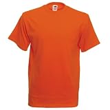 Fruit of the Loom Heavy Cotton T-Shirt - Orange Small (35-37¨)