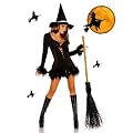 Hexen-Minikleid schwarz