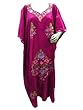 Caftan Silk Maxi Dress Kashmiri Crewel Embroidered Kimono Sleeves Kaftan Cover Up