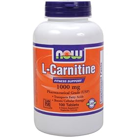 Now Foods L-carnitine 1000mg, 100 TabsL-Carnitine (1000mg)