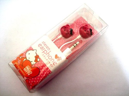 Sweet gift Hello Kitty Red Earphone headphone For Apple Ipod MP3