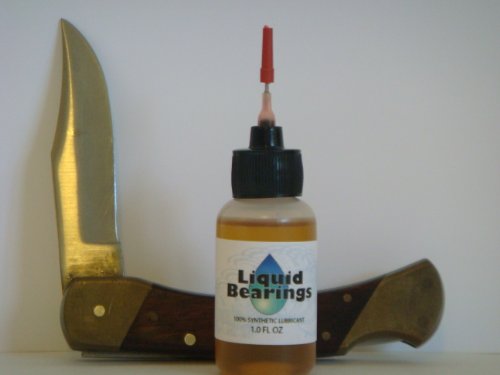 Liquid Bearings 100%-synthetic Oil for Schrade or any folding knife, SUPERIOR lubrication and rust prevention for knives!!