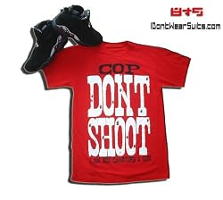 8&9 T-Shirt - "Cop Don't Shoot (I am not carrying a gun)" A Public Service Announcement Against Police Brutality from Eight & Nine Designs