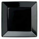 Waechtersbach Large Rimmed Square Plate, Set of 2, Black