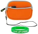 Neoprene Sleeve Case (Orange) for Canon PowerShot SD1200IS Digital Camera Orange