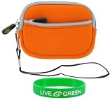 Neoprene Sleeve Case (Orange) for Canon PowerShot SD1200IS Digital Camera Orange