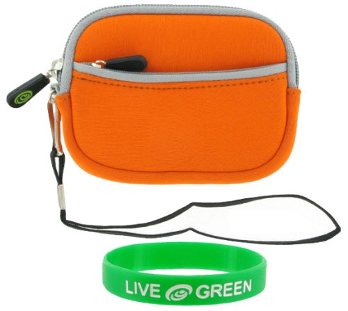 Neoprene Sleeve Case (Orange) for Canon PowerShot SD780IS Digital Camera Silver