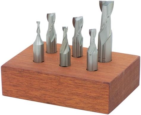 TTC D40-ST 1/8"-1/2" 6 Pc M42 Cobalt 2 Flute Single End Mill Set