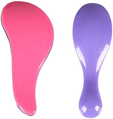Uphair Detangling Hairbrush - Detangler Hair Brush or Hair Comb for Kids & Adults - Works Well On Wet And Dry Hair - No Tangle Brush and No Pain Brush (2Pcs/Set-Pink&Light-Purple)