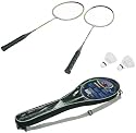 Hudora Badmintonset Champion RS-88, 2 ALU-Schläger, Tasche, 2 Federbälle
