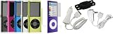 3n1 Combo - Premium Aluminum Case for the New Apple iPod Nano Nano-Chromatic 4th Generation 8 gb 8gb 16 gb 16gb 32 gb 32gb + Bonus Young Micro Shoe Silicone Pouch for Nike+ Nike Plus Sensor (Nano 4 Chromatic Not Included)
