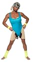 Aerobickostüm 80er Workout Aerobic Kostüm mit Schamhaar Gr. Einheitsgröße