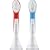 Philips HX6032/05 Two Replacement Brush Heads For Sonicare Kids Rechargeable Toothbrush - Red and Blue