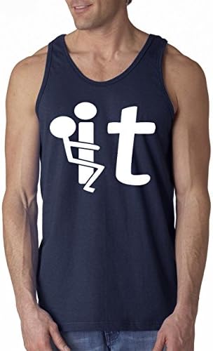 F*ck It - Funny Tank Top by Cherrybargains - Navy - M