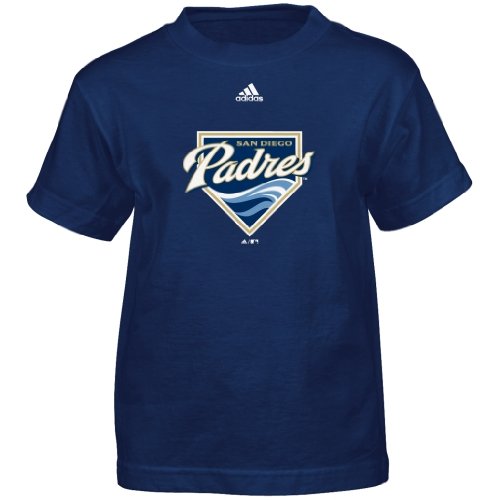 MLB Boys' San Diego Padres Team Logo Short Sleeve Tee, Navy, X-Large