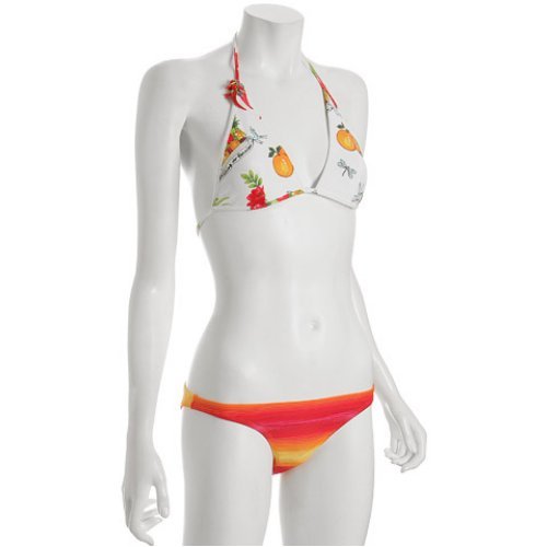 Buy Salinas Swimwear red fruit stripe print ‘Chiquita’ bikini