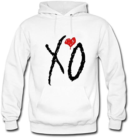 PEIXU Men's Custom Ovoxo Owl XO The Weeknd Hoody Hoodie Sweatshirt Sweater Medium White