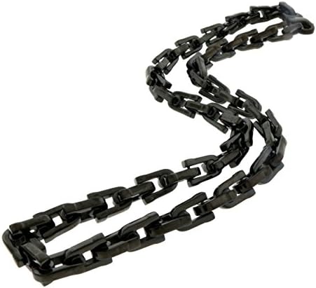 20" Men's Chisel Stainless Steel Black IP-Plated Link Necklace