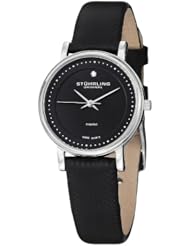 Stuhrling Original Womens Diamond GP13077 Leather Strap Watch