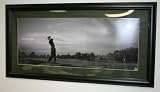 Tiger Woods Golf Framed Sweet Swing Photograph Picture Panoramic Black & White