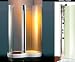 LineaAqua Madison 60 x 40 Curved Glass Walk In Frameless Shower Enclosure with Shower Panel