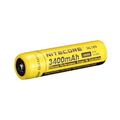 NITECORE NL189 3400mAh Protected 18650 Rechargeable Battery - Designed for Nitecore MT2C, MT25, MT26, EC25, P16, P25, SRT5, SRT6, SRT7 etc