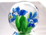 Murano Design Mouth Blown Glass Art Butterfly in Crystal Handmade Art Glass Paperweight Pw-208