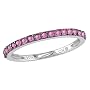 10k White Gold Pink Sapphire w/ Black Rhodium Band