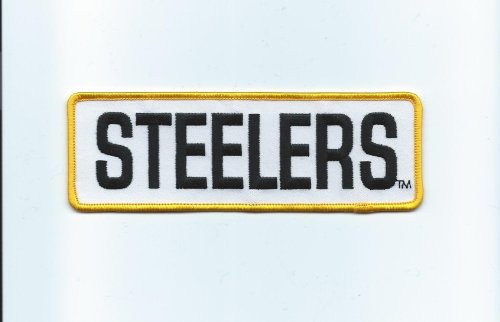 Pittsburgh Steelers 6 inch x 2 inch Rectangle Patch (Iron or Sew On)