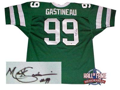 Mark Gastineau Autographed/Hand Signed Custom Green Jersey