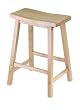 Saddle Seat 24" Stool in Natural Finish By Winsome Wood
